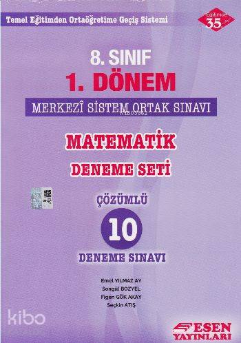 8. Sınıf 1. Dönem Matematik Deneme Seti Çözümlü 10 Deneme Sınavı