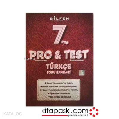 Biltest 7.Sınıf Türkçe Pro & Test Soru Bankası