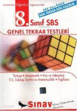 8. Sınıf SBS Genel Tekrar Testleri; Türkçe Matematik Fen ve Teknoloji İnkılap Tarihi ve Atatürkçülük İngilizce