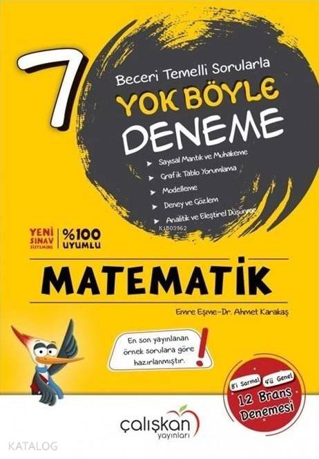 Çalışkan Yayınları 7. Sınıf Matematik Yok Böyle Deneme Çalışkan 