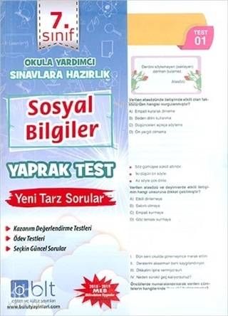  7 Sınıf Sosyal Bilgiler Yaprak Test | 7 Sınıf Sosyal Bilgiler Yaprak Test | Kolektif | Bulut Eğitim ve Kültür Yayınları | 9786057930033 