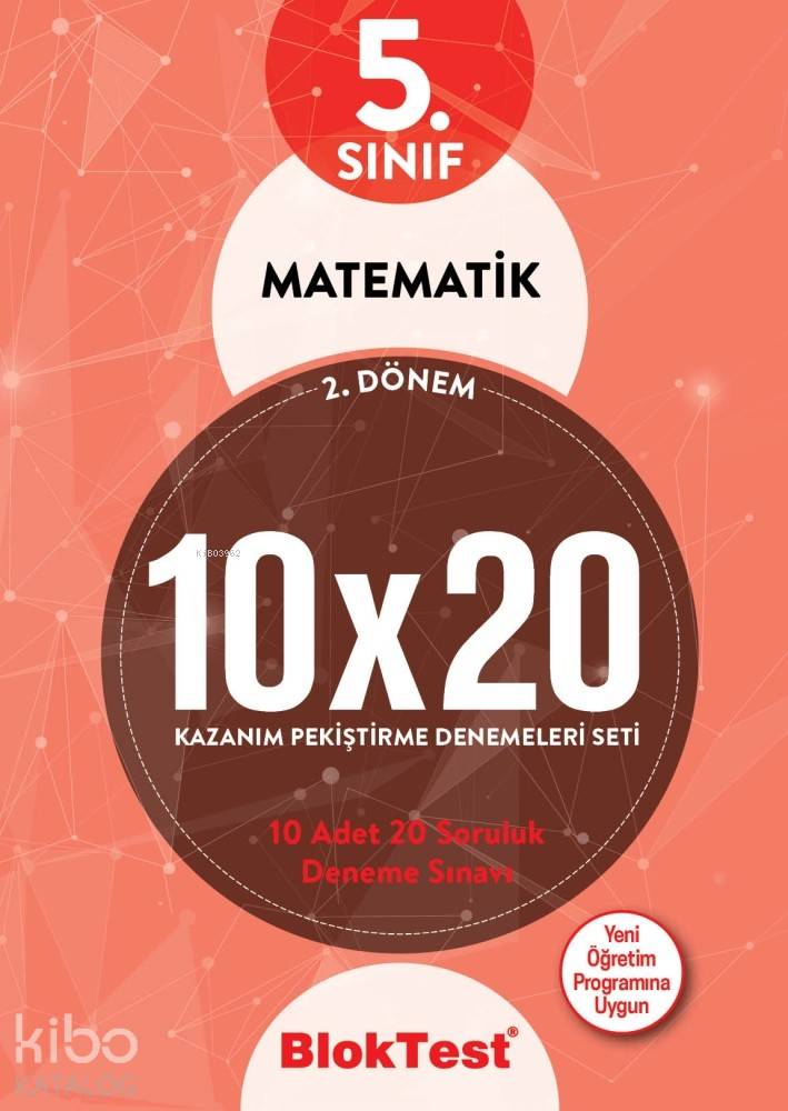 BlokTest Yayınları 5. Sınıf 2. Dönem Matematik 10x20 Kazanım Pekiştirme Denemeleri Seti BlokTest 