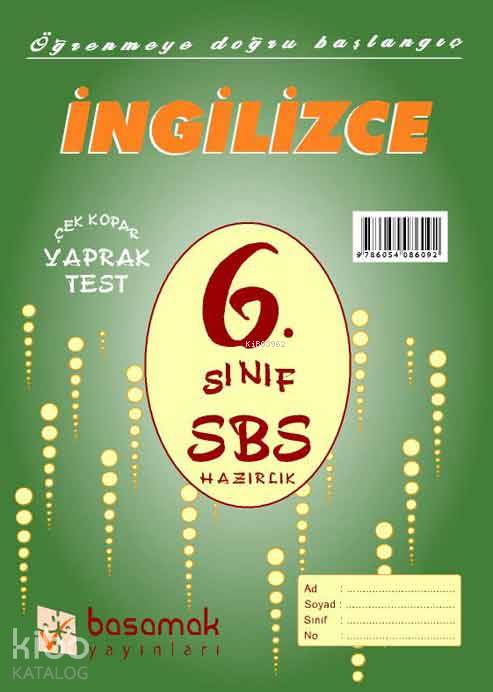 6. Sınıf İngilizce Yaprak Test Kitapçığı