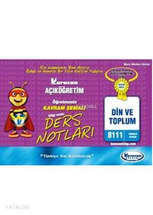 4. Sınıf Din ve Toplum Kavram Şemalı Ders Notları Bahar Dönemi Kod - 8111