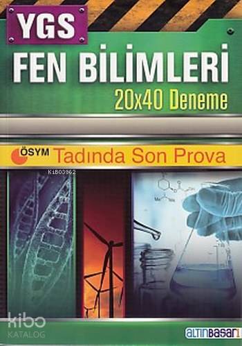 YGS Fen Bilimleri; 20x40 Deneme