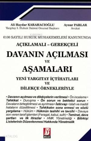  Davanın Açılması ve Aşamaları | Davanın Açılması ve Aşamaları | Ali Haydar Karahacıoğlu | Aynur Parlar | Ali Haydar KarahacıoğluAynur Parlar | Bilge Yayınevi Hukuk Yayınları | 9786054490394 
