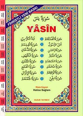  Arapça Fihristli Yasini Şerif (Kod026) Rahle Boy Bilgisayar Hatlı | Hatice Sağlam | Huzur Yayınevi | 9789944301565 | 