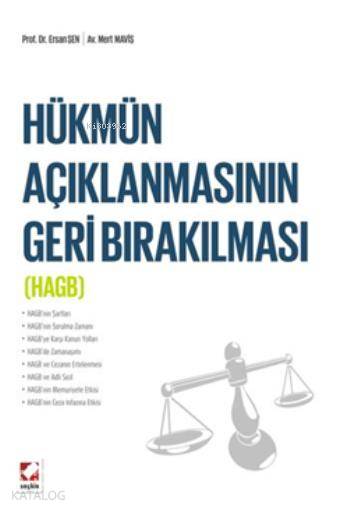  Hükmün Açıklanmasının Geri Bırakılması | Ersan Şen | Mert Maviş | Ersan ŞenMert Maviş | Seçkin Yayıncılık | 9789750228933 | 