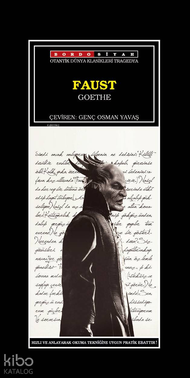  Faust | Genç Osman Yavaş | Veysel Atayman | Goethe | Bordo Siyah Yayın Basım Dağıtım | 9786052223369 | 