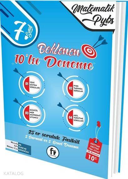 Fi Yayınları 7. Sınıf Matematik PYBS Beklenen 10 lu Deneme Fi 