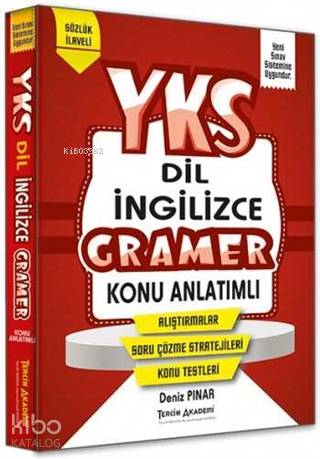  2021 YKS Dil İngilizce Gramer Türkçe Açıklamalı ve Kapsamlı Konu Anlatımı Kitabı | 2021 YKS Dil İngilizce Gramer Türkçe Açıklamalı ve Kapsamlı Konu Anlatımı Kitabı | Deniz Pınar | Tercih Akademi | 9786052201060 