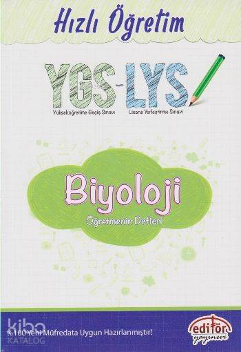 Hızlı Öğretim YGS LYS Biyoloji Öğretmenin Defteri