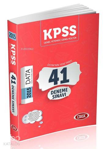 KPSS Genel Yetenek - Genel Kültür 41 Deneme Sınavı; 2015