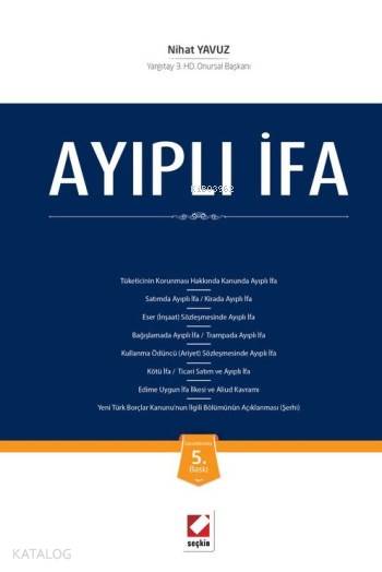  Ayıplı İfa | Nihat Yavuz | Seçkin Yayıncılık | 9789750237676 | 