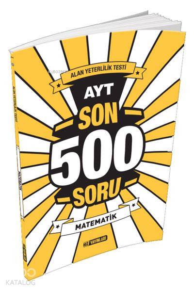 Hız Yayınları AYT Matematik Son 500 Soru Hız 