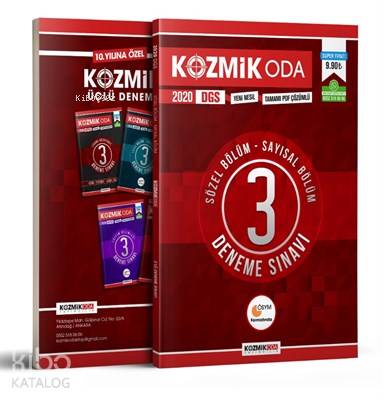 2020 DGS Tamamı Çözümlü 3 Deneme Sınavı Sözel ve Sayısal Bölüm