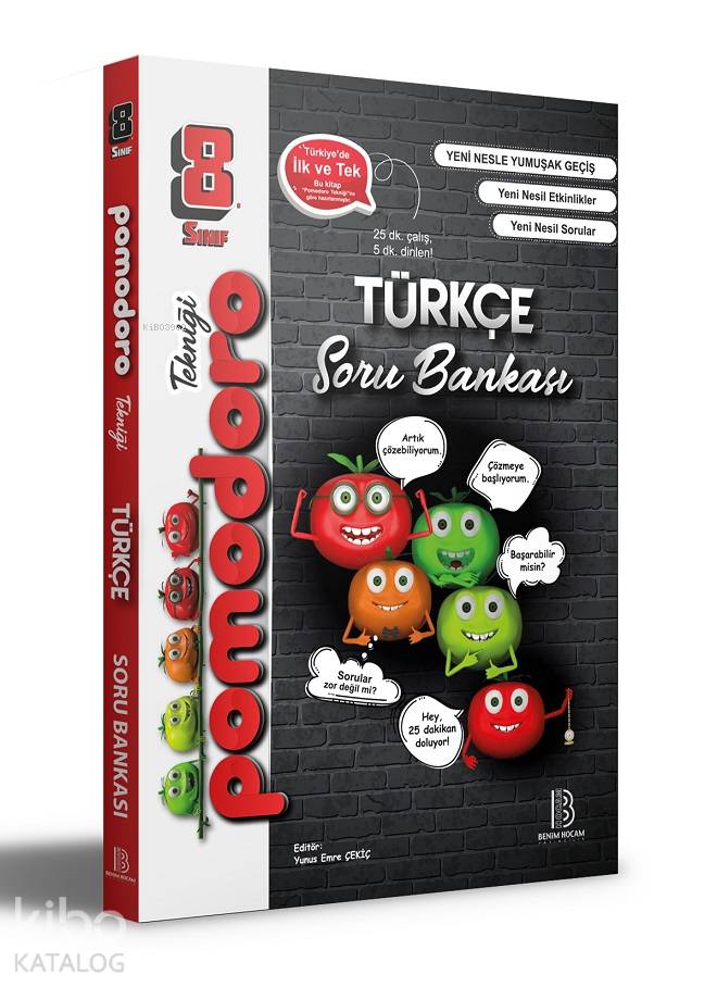  8Sınıf Pomodoro Türkçe Soru Bankası Benim Hocam Yayınları | Yunus Emre Çekiç | Benim Hocam Yayınları | 9786052778043 | 