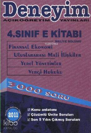 4. Sınıf| E Kitabı Maliye Bölümü