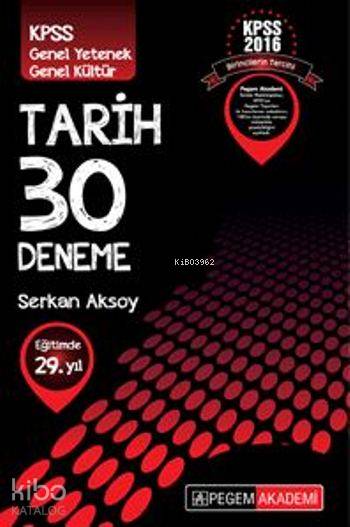 KPSS Genel Kültür Tarih 30 Deneme 2016