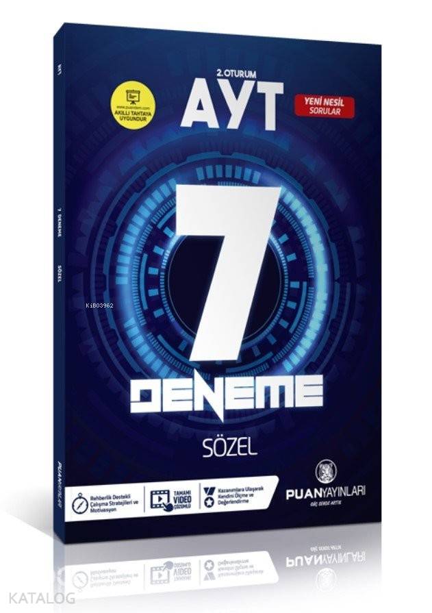Puan Yayınları AYT Sözel Video Çözümlü 7 Deneme Puan 