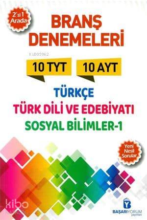 Başarıyorum Yayınları Tyt Ayt Türkçe Türk Dili Ve Edebiyatı Sosyal Bilimler 1 Branş Denemeleri Başarıyorum