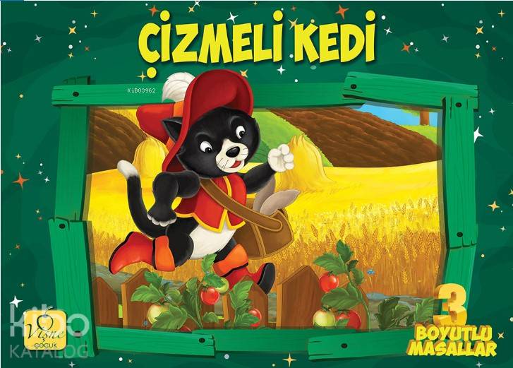  Çizmeli Kedi (Ciltli) Üç Boyutlu Masallar | Kolektif | Vişne Çocuk Yayınları | 9786052398296 | 