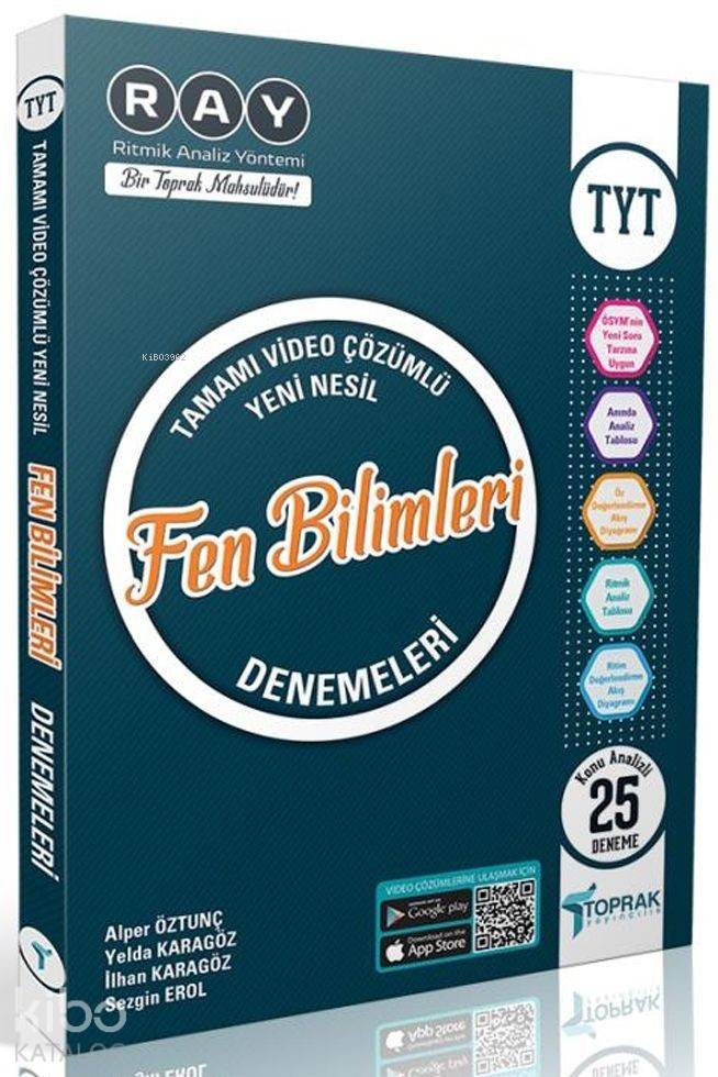 Toprak Yayınları TYT Fen Bilimleri Tamamı Çözümlü 25 Denemeleri Toprak 