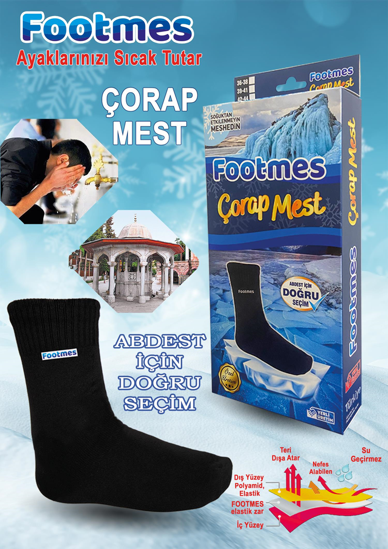  Mest Footmes Çorap Mest 45 47 | Meva Libas | 3999552670144 | 