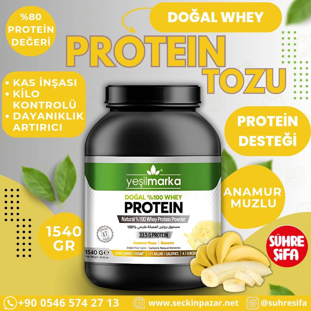 Whey Protein Tozu Anamur Muzu - 1540gr