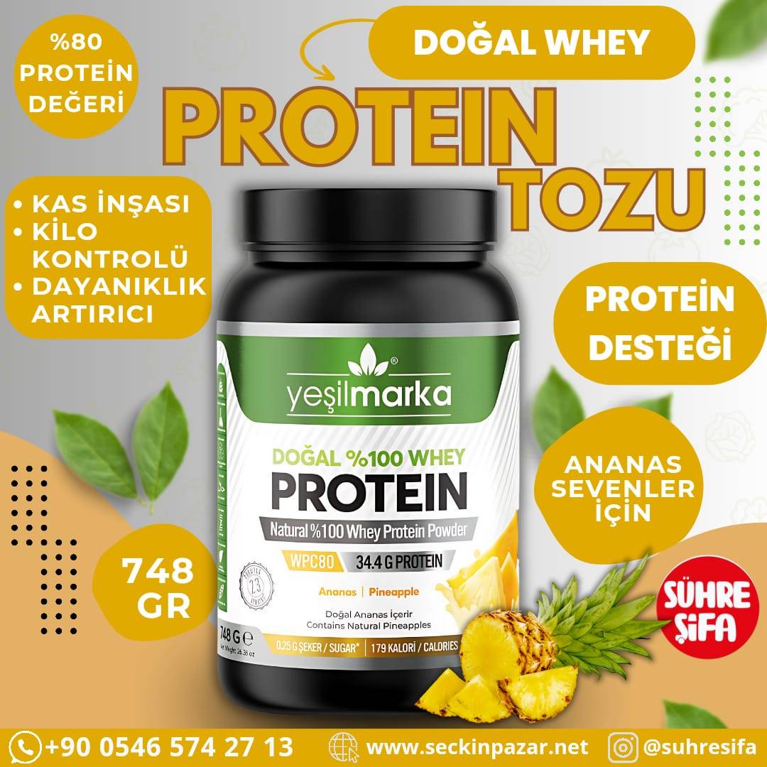 Whey Protein Tozu Ananas - 748gr