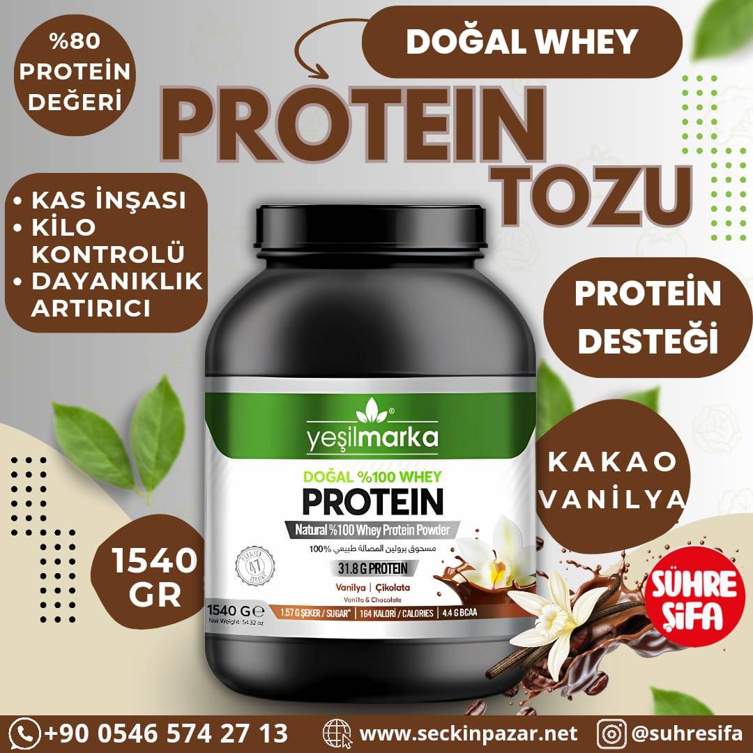 Whey Protein Tozu Kakao Vanilya - 1540gr