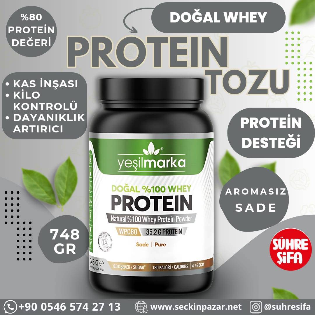 Whey Protein Tozu Sade - 748gr