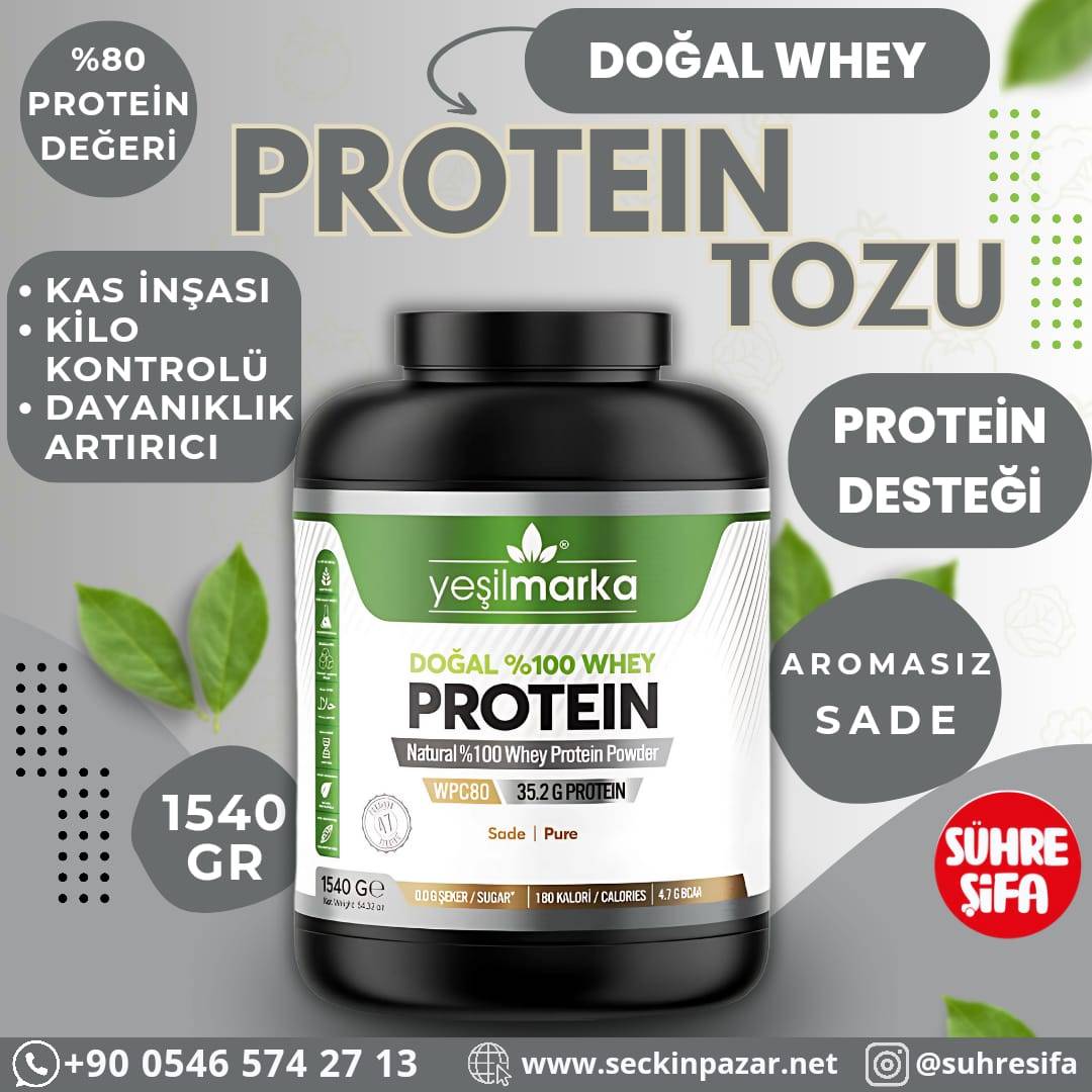 Whey Protein Tozu Sade - 1540gr