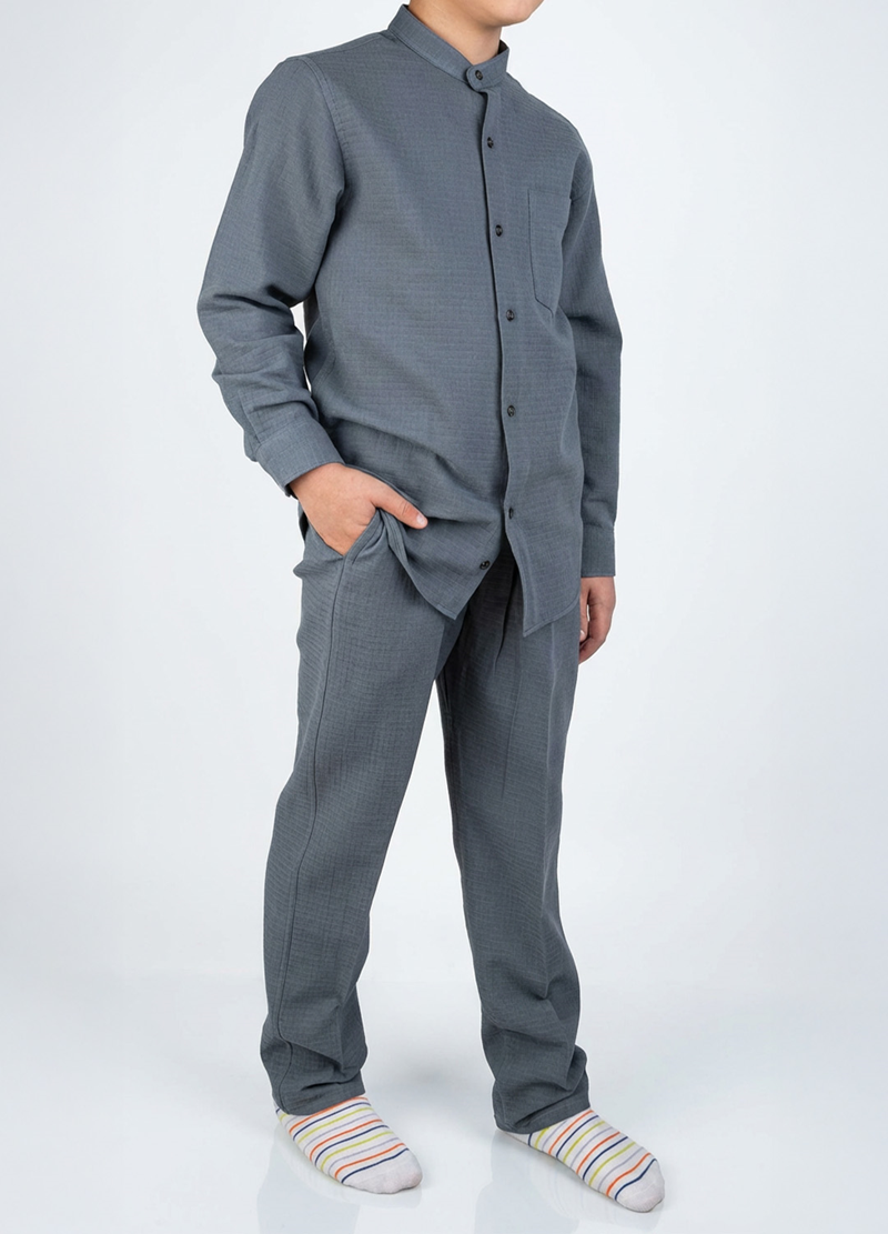  Kareli Müslin Takım Çocuk Füme 67 Yaş | Meva Libas | 3999552673916 | 