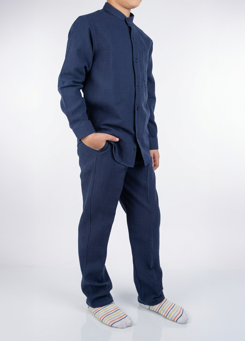  Kareli Müslin Takım Çocuk Lacivert 14 15 Yaş | Meva Libas | 3999552673893 | 