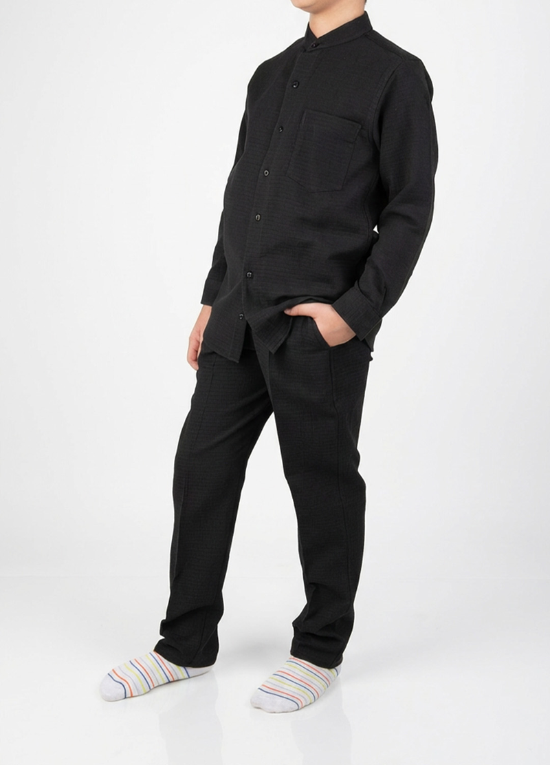  Kardeli Müslin Takım Çocuk Siyah 89 Yaş | Meva Libas | 3999552673565 | 