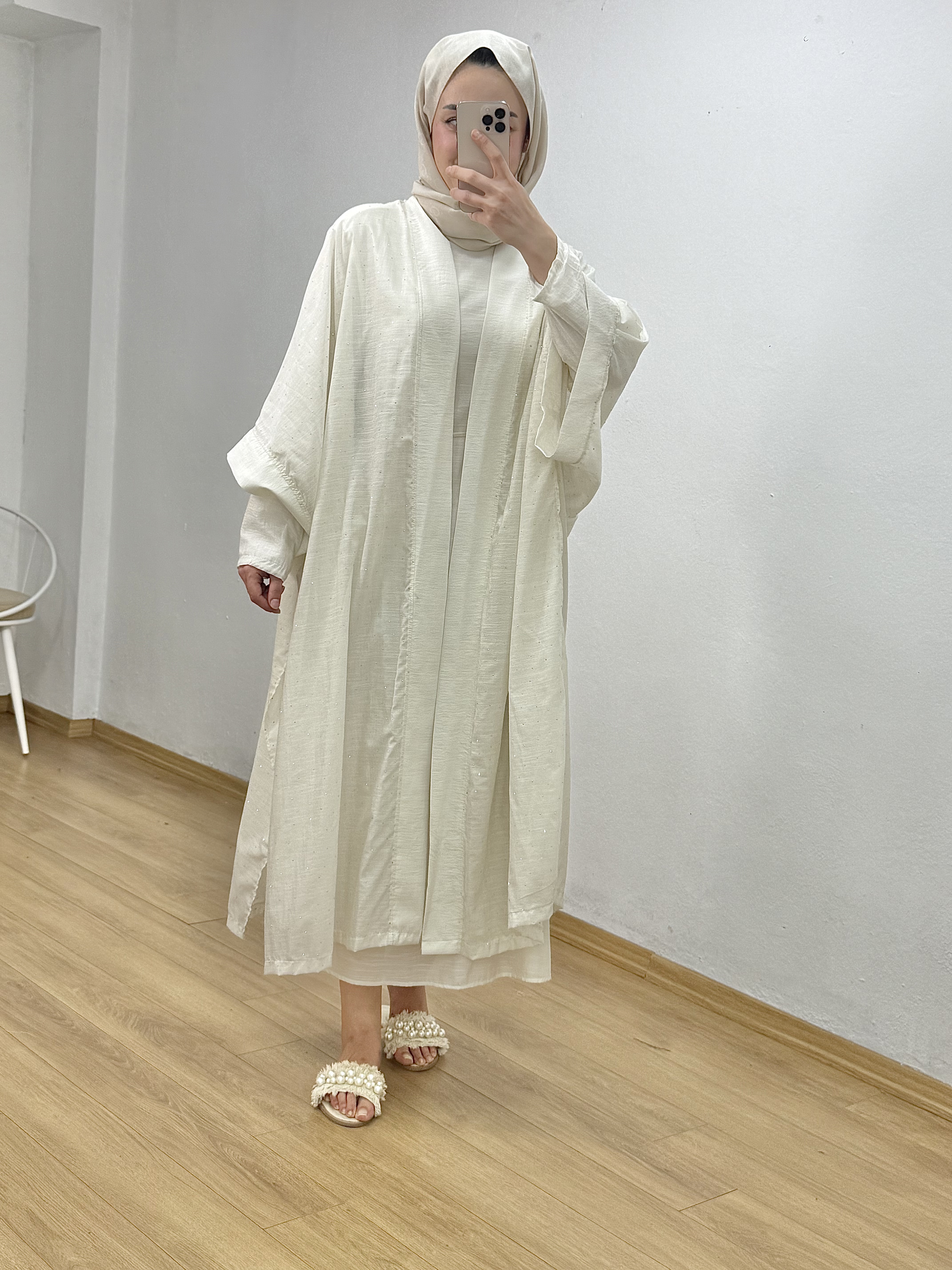  3263 ABAYA TAKIM EKRU 1 | HEWES | 3990000148796 | 